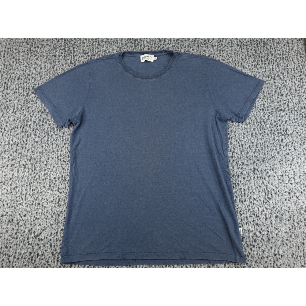 Wellen T-Shirt Mens XL Blue Hemp Organic Cotton Short Sleeve Crewneck Tee